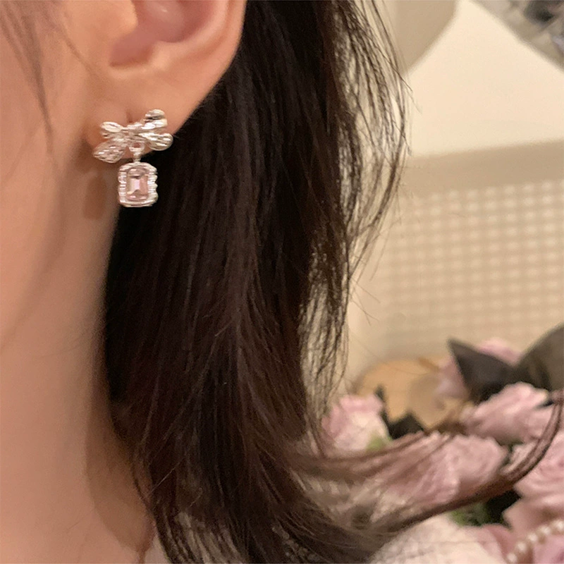 Заушные серьги из жемчуга, мушковая бусинка, серьги без прокола, французский стиль, легкая роскошь, стиль высокого качества