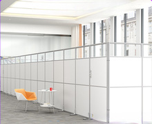 办公室屏风折叠移动隔断简易带玻璃工厂车间带轮可活动遮挡板