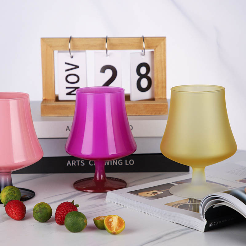 Sunset Cup ceremonial de alto aspecto ins mid-Ancient en forma de lámpara de vidrio de cóctel de vidrio copa de champán