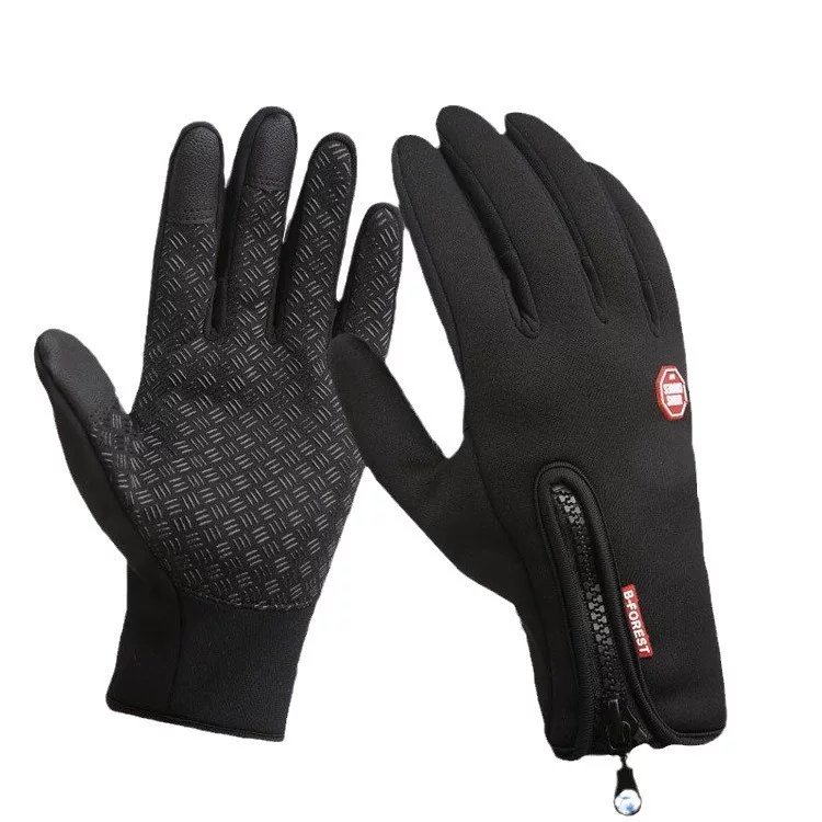 Men's windproof keep warm water repellent travel gloves
