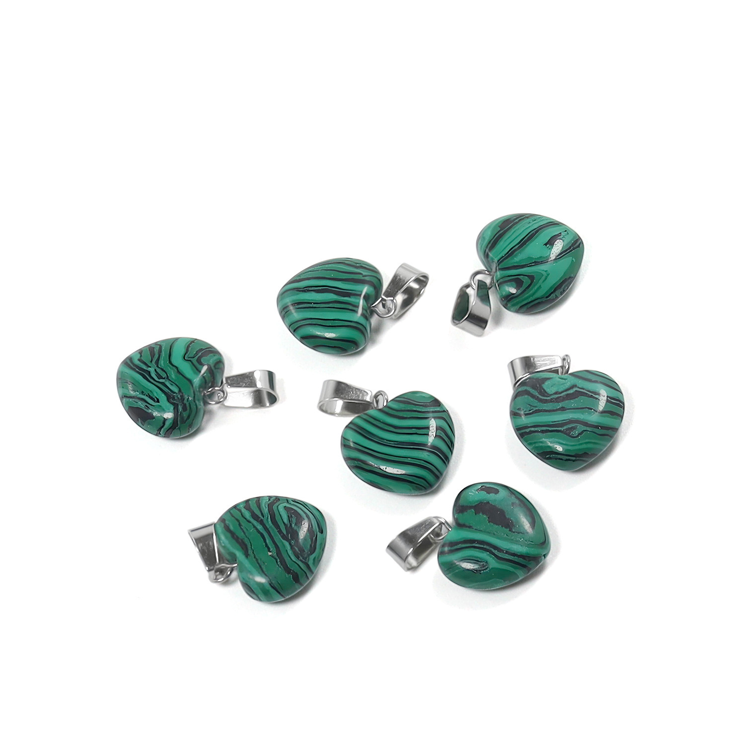 Transfronterizo Amazonas polvo de cristal caballo colgante 16mm pequeño corazón de melocotón regalo de día de San Valentín colgante de gemas naturales en forma de corazón