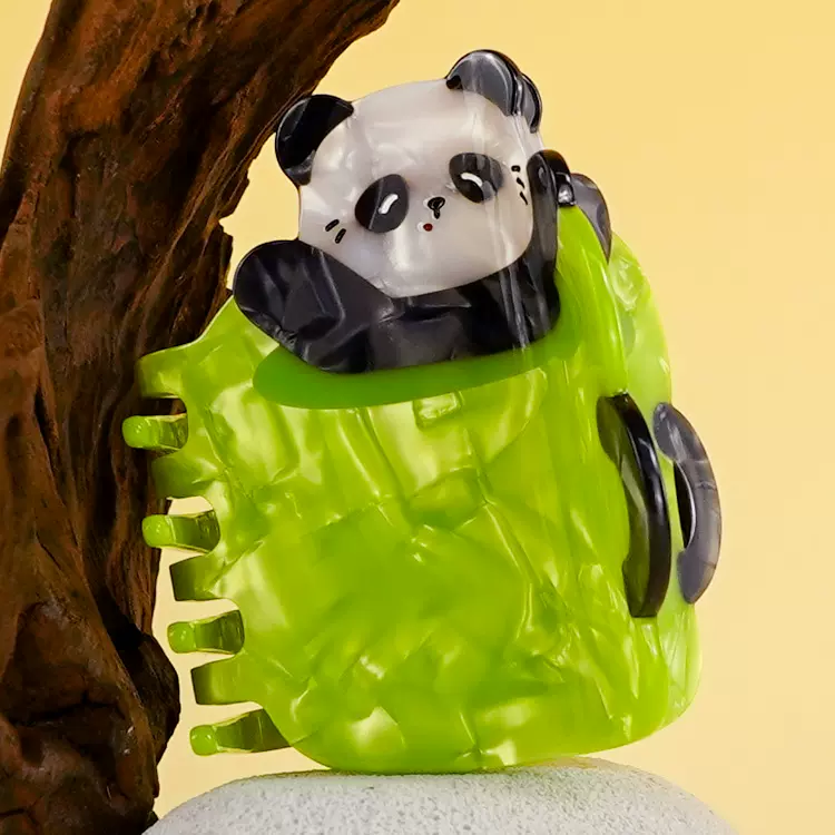 逸意饰品原创设计可爱动物醋酸发夹新款鲨鱼夹后脑勺发饰盘发抓夹