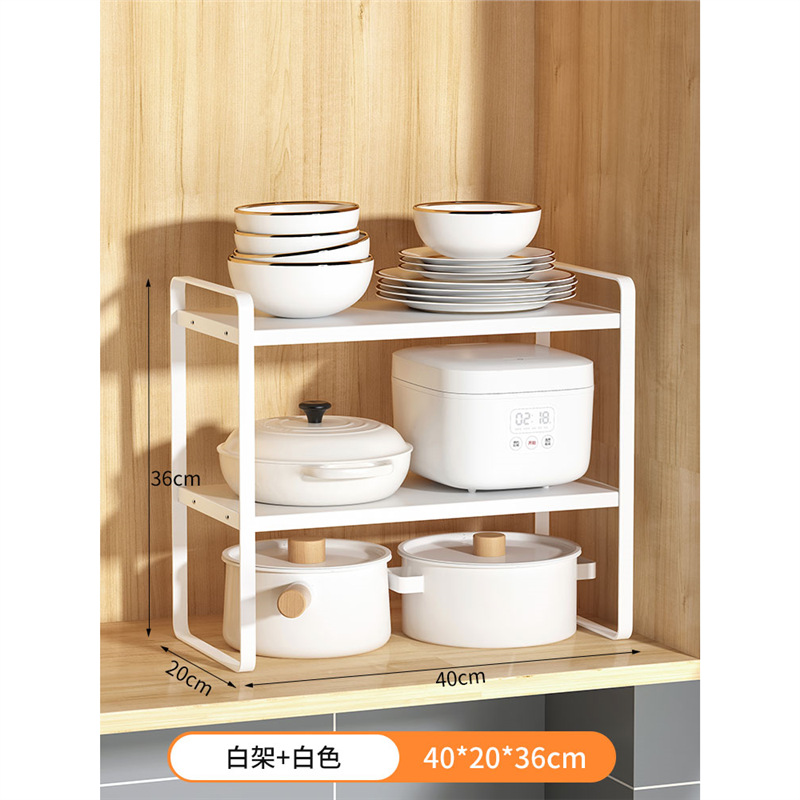 Organizador multinivel para encimera de cocina – para vasos, utensilios, con zona de drenaje