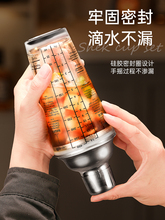 ◘不锈钢雪克杯玻璃调酒器套装工具shake杯调酒柠檬茶鸡尾酒摇酒