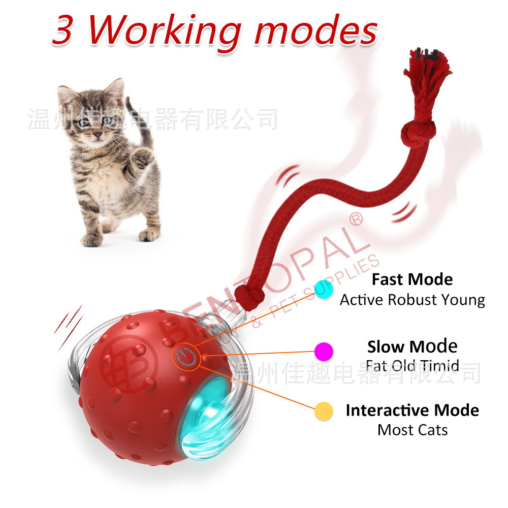 Pet Toy Ball, Electric Cat Teasing Ball, Self-Entertainment and Boredom-Relief Gadget for Dogs and Cats, Pet Toys, Pet Supplies, Cat Toys