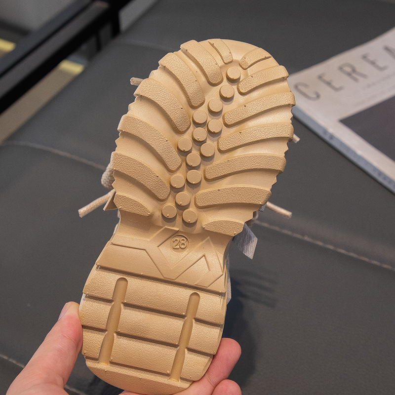 Populära pappaskor för flickor 2023 Höstnyhet Populär rosettknut Lättvikts Mjuk sula Sportskotrend för barn_voghion.com