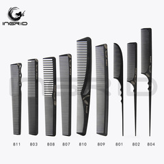 Hairdressing tools cutting comb carbon fiber steel needle tip tail styling comb styling comb hair cutting dual-use sparse-toothed double-headed comb