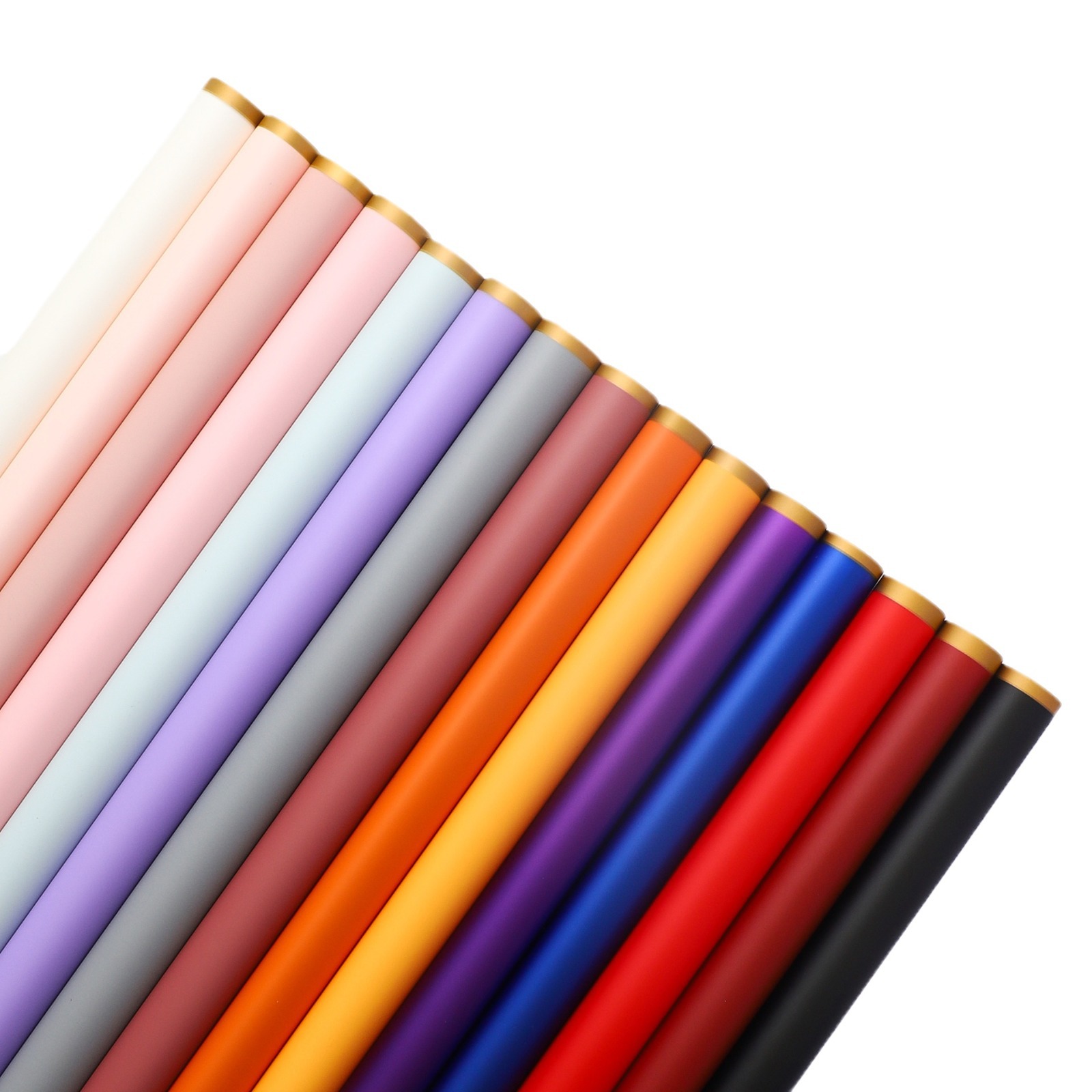 Lizhi Ran Phnom Penh Jelly Film Papel de embalaje de flores mate impermeable Paquete de material de ramo de flores 20 hojas