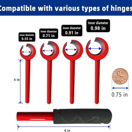 Upgrade 4-in-one hinge wrench household heavy-duty hinge wrench flag-shaped open hinge hinge selection adjustment joint wrench