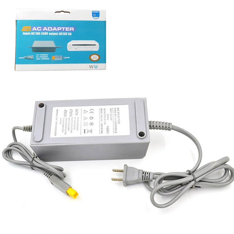 Factory direct supply WIIU host charger 110-240V universal WIIU game console in-line power adapter