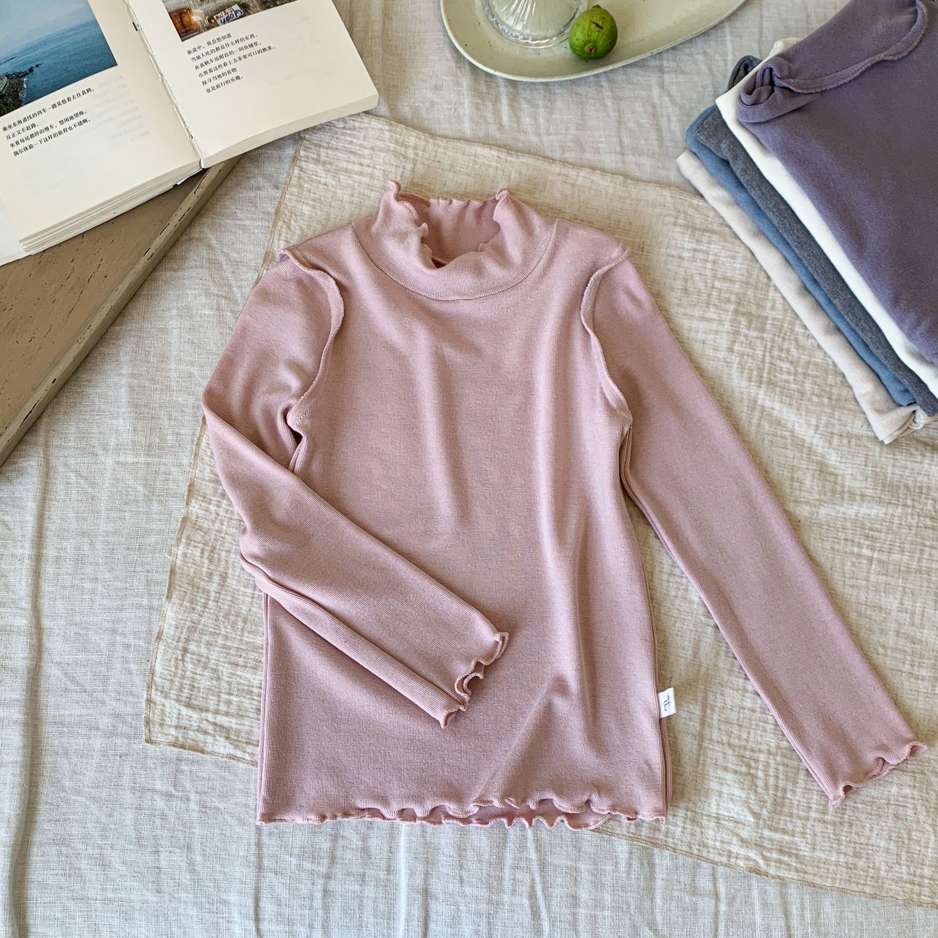 Sugar Pear ropa infantil camiseta camiseta para niñas 2025 otoño nuevo chaqueta de otoño para niños pijamas ropa de bebé