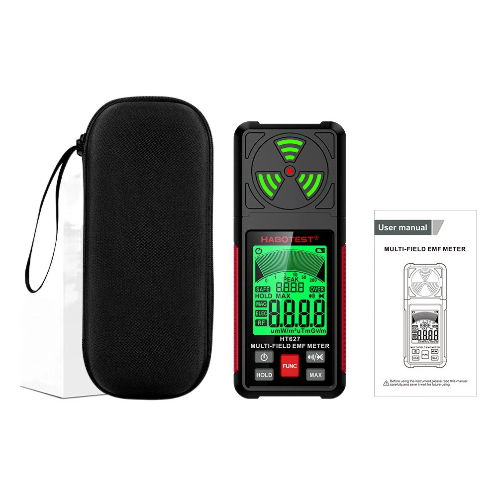 HABOTEST Factory Store HT627 Детектор электромагнитного излучения Электрическое поле Детектор электромагнитных волн ионизирующего излучения
