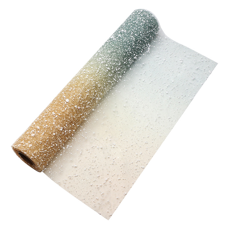 Brillante gradiente de nieve punto de hilo material de embalaje de flores tela tela tela clásica hecha a mano DIY ramo florista