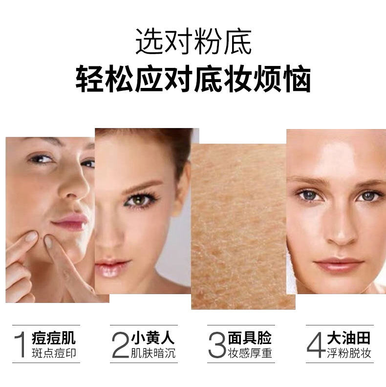 VIBELY Concealer Moisturizing Mushroom Head Cushion Beauty Cream Long-lasting, Oil-Control and Non-caking bb Cream Setting Powder Compact Specification drawing