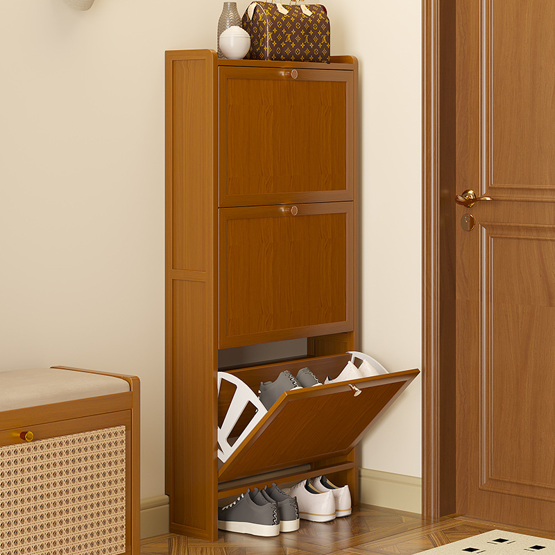 Multi-Layer Shoe Cabinet for Home Use, Flip-Top Shoe Rack for Rental Apartments, Dormitories, Narrow Entryways, Space-Saving, Simple and Compact