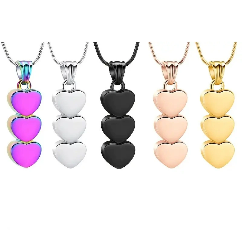 Кросс-бордерный бестселлер: классический кулон-урна в форме сердца из нержавеющей стали, открывающийся для праха, памятный кулон-урна для питомца.