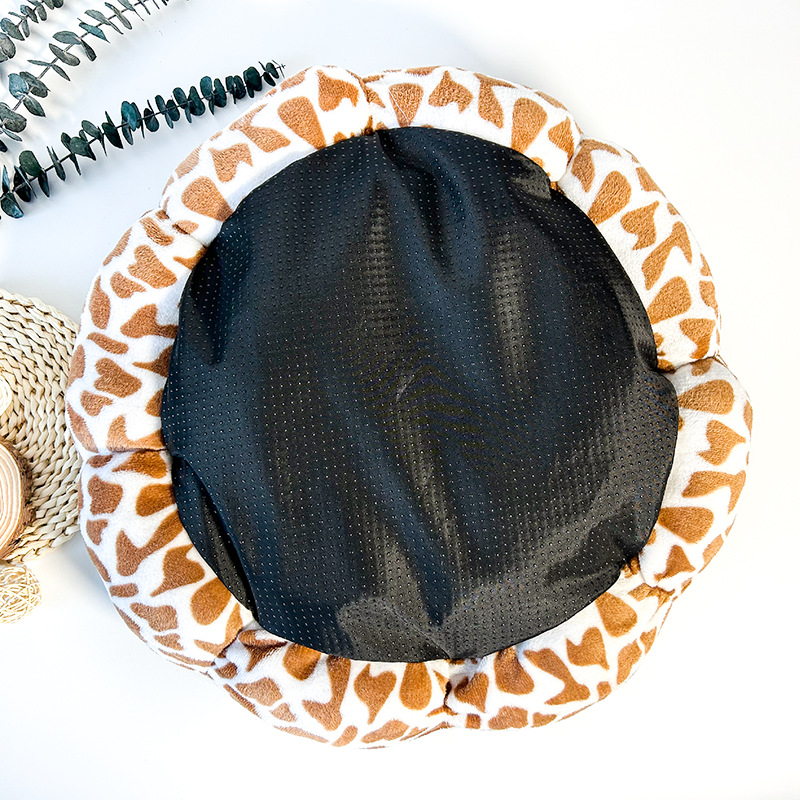 Odpowiednie zimowe legowiska dla psów i kotów, zapewniające ciepło zwierzętom, grube maty w kształcie kwiatów, uniwersalne dla kotów i psów_voghion.com