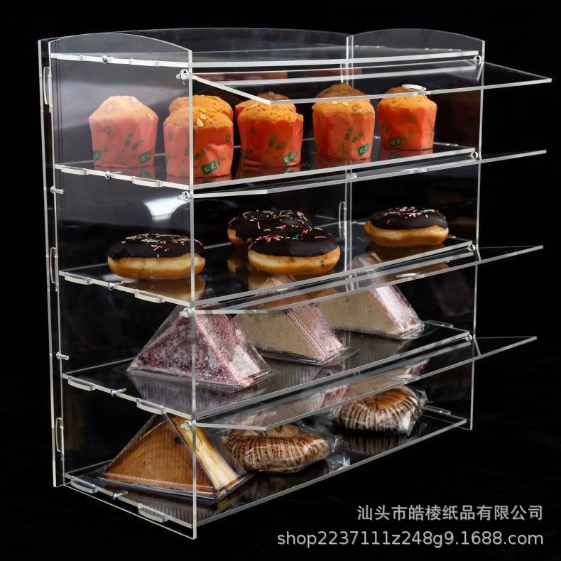 多层透明亚克力展架柜蛋糕汽车餐饮专用展示柜商场小型产品展示柜