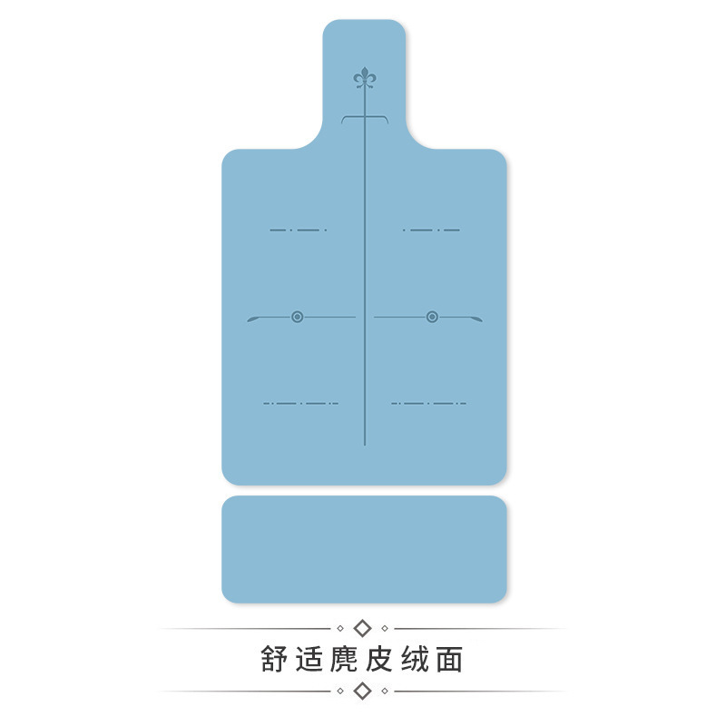 跨境麂皮绒印花普拉提核心床垫橡胶器械体位保护垫纯色瑜伽垫尾垫|undefined