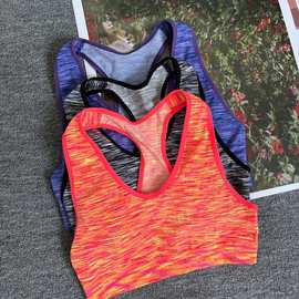 无缝背心运动后扣文胸内衣聚拢上托舒适外单瑜伽健身内衣批发