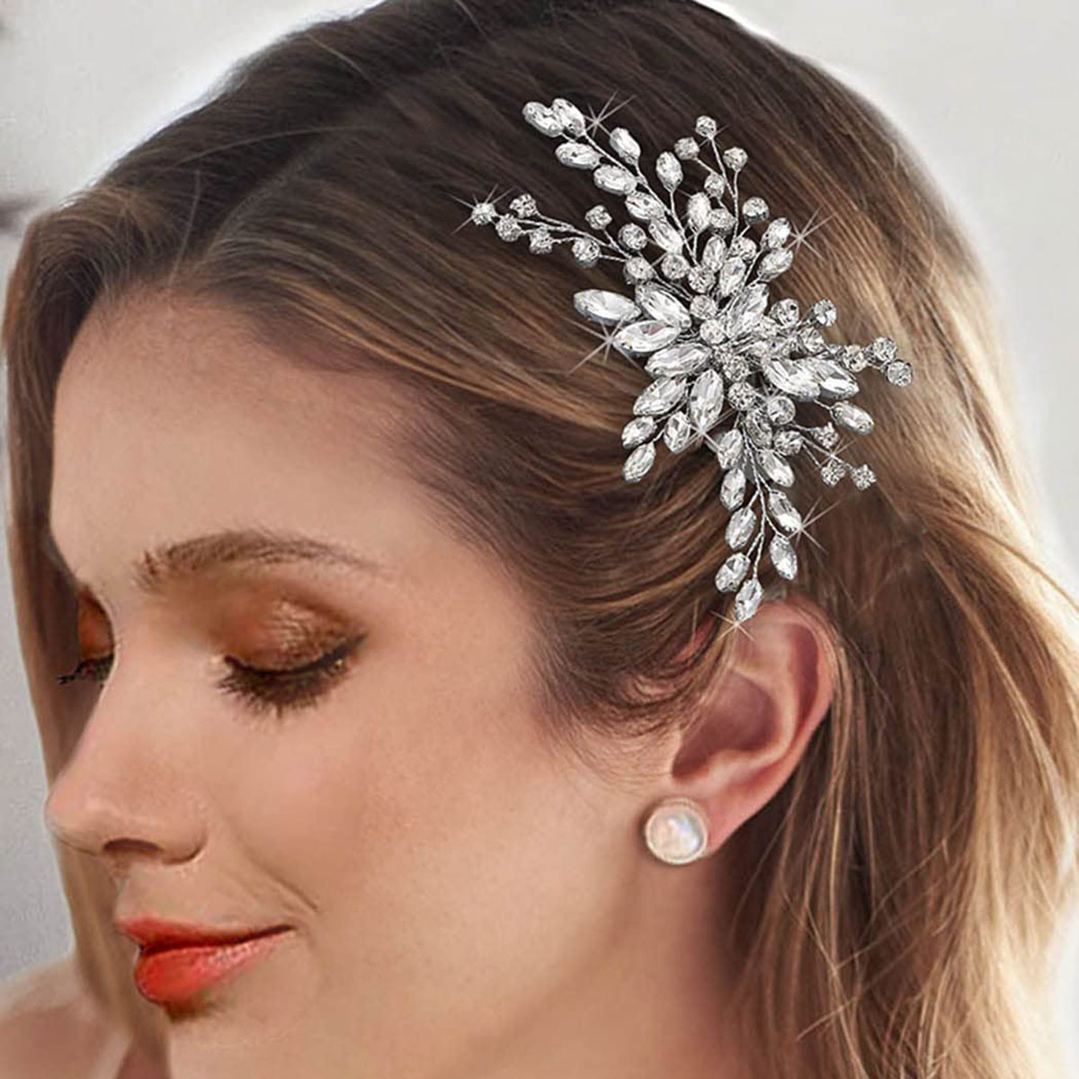 Hair Clip Hair Accessories Type Women's Simple Style Classic Style Solid Color Metal Inlay Rhinestones Hair Clip