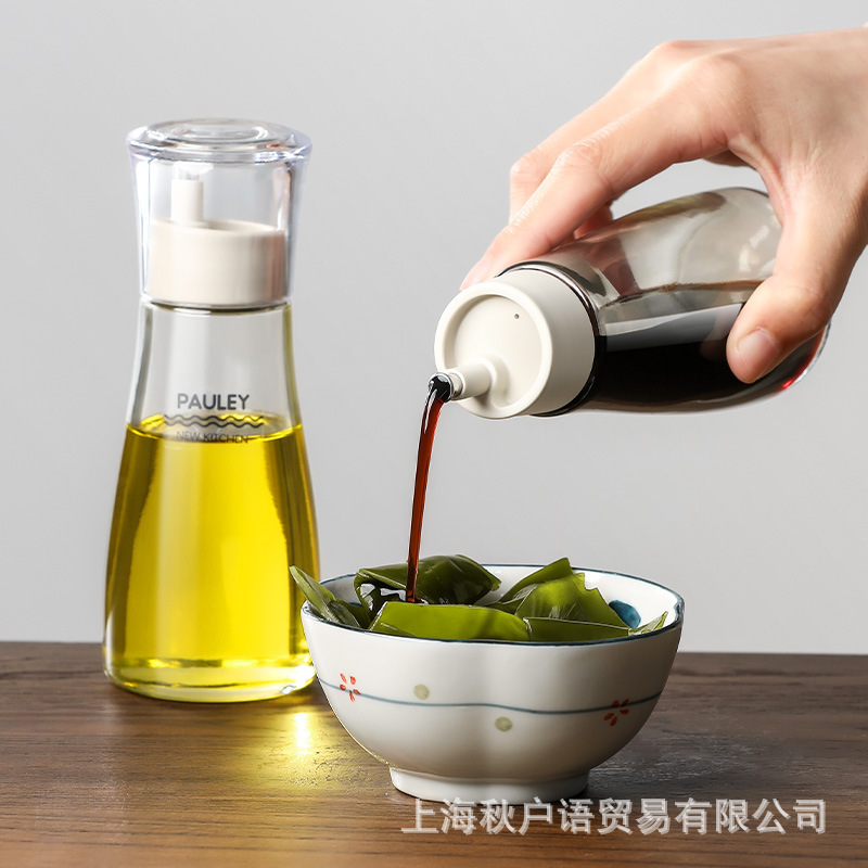テーブル調味料ボトルガラスオイルポット漏れ防止キッチンダイニングスナックバー醤油酢調味料ボトル蓋付きオイルタンク|undefined