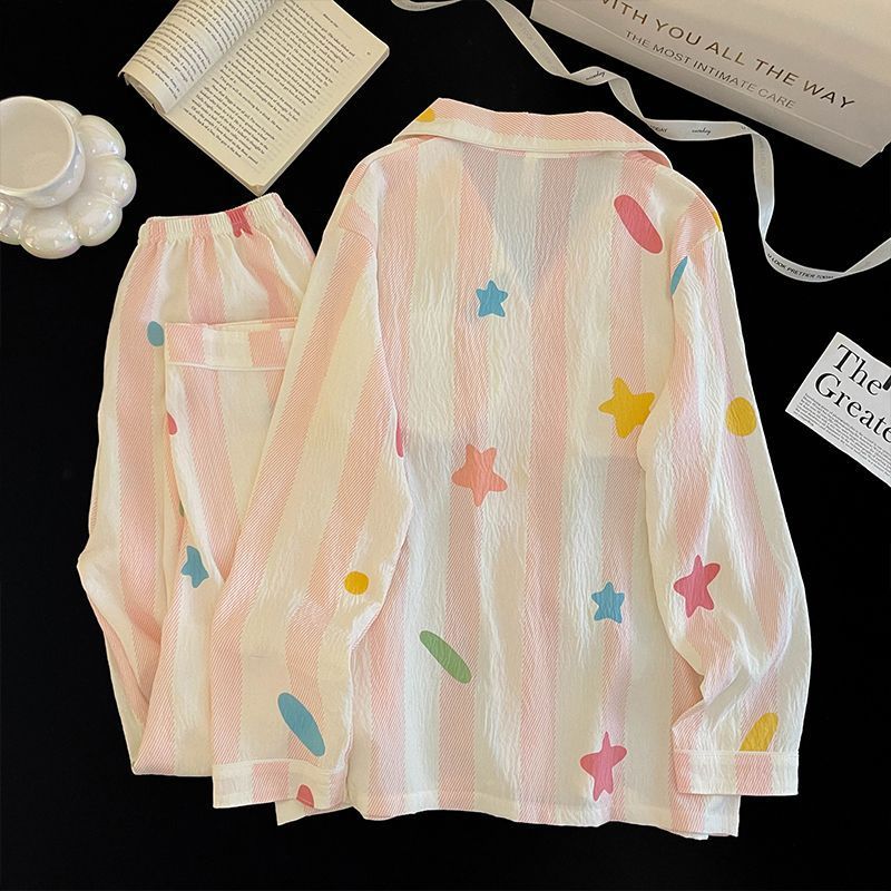 Al por mayor transfronterizo primavera y otoño dulce dibujos animados nubes de algodón pantalones de manga larga pijamas de niñas vestidos de hogar