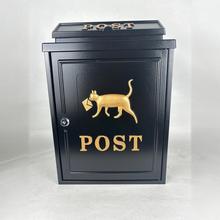 邮筒金猫弘可报纸杂志信报箱室外美式箱铸铝绿色邮箱包邮别墅挂墙