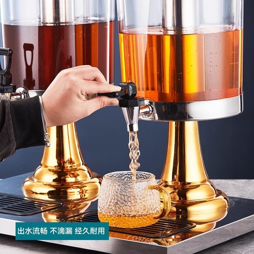 Stainless steel beverage drum hotel self-service large capacity juice cauldron visual milk cauldron fruit juice cold drink machine commercial