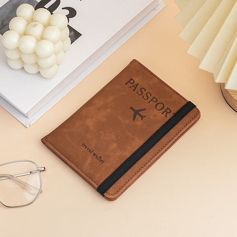 Bolsa de pasaporte de cuero de pu Amazon cross-border rfid multi-tarjeta multifunción passport passport funda de pasaporte