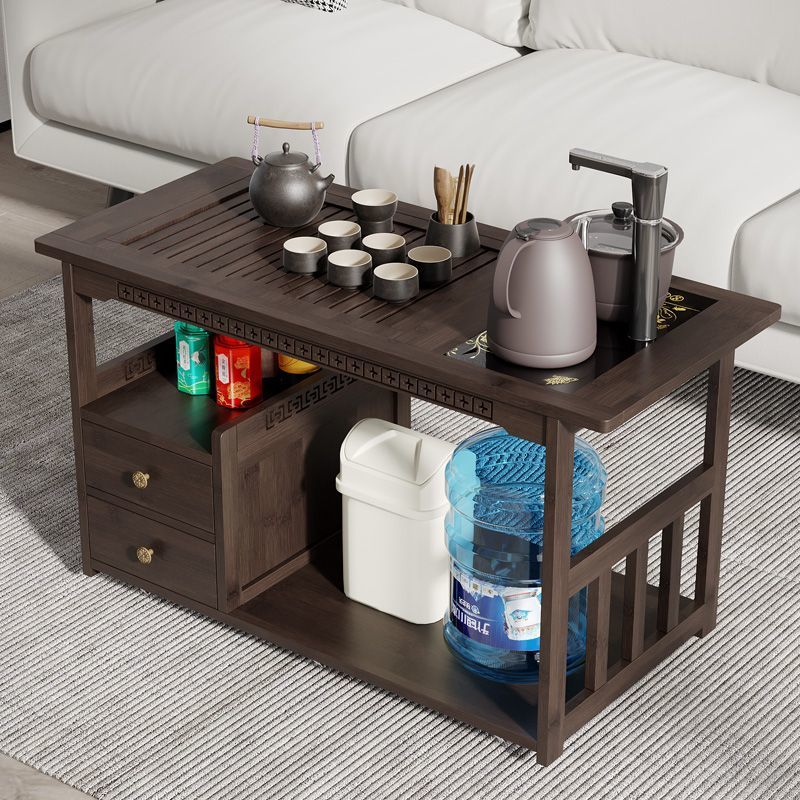 mesa de té móvil de alta calidad mesa de té pequeño carro de té sala de estar mesa de té set hervidor de agua automático todo en uno