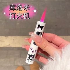 可愛草莓熊粉焰防風打火機充氣金屬小巧ins女孩子送男女友DIY禮物