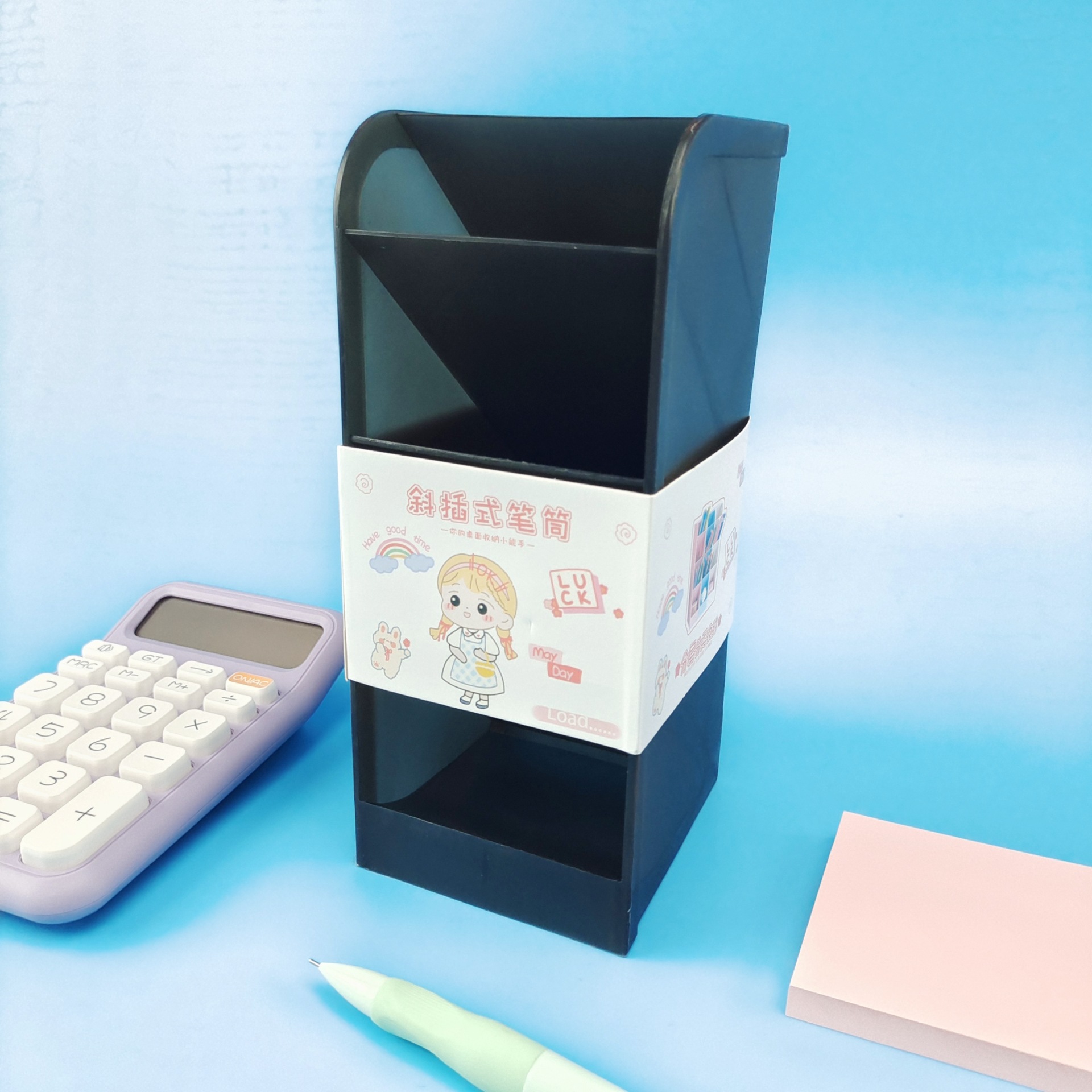 투명 검정 21*9*8.3cm (주변 라벨이있는 대형)