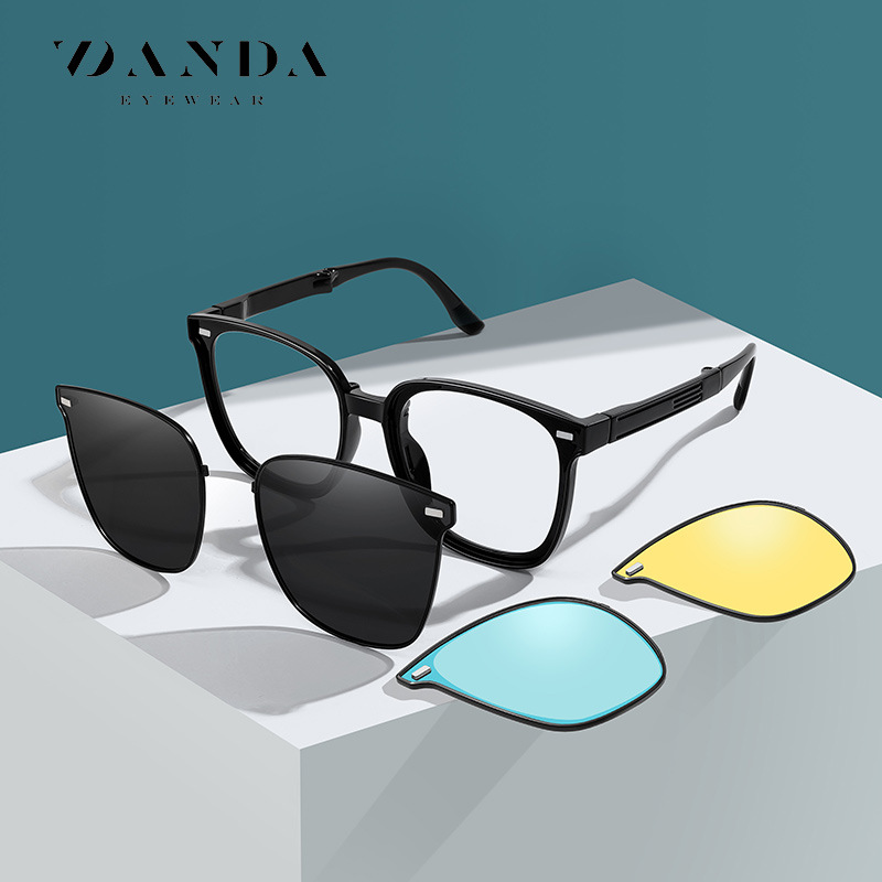Nuevas gafas de sol plegables magnéticas 8151 Gafas de sol TR para hombres y mujeres, gafas de sol polarizadas con protector solar de moda