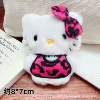 White rose pink leopard print KT (big bow)