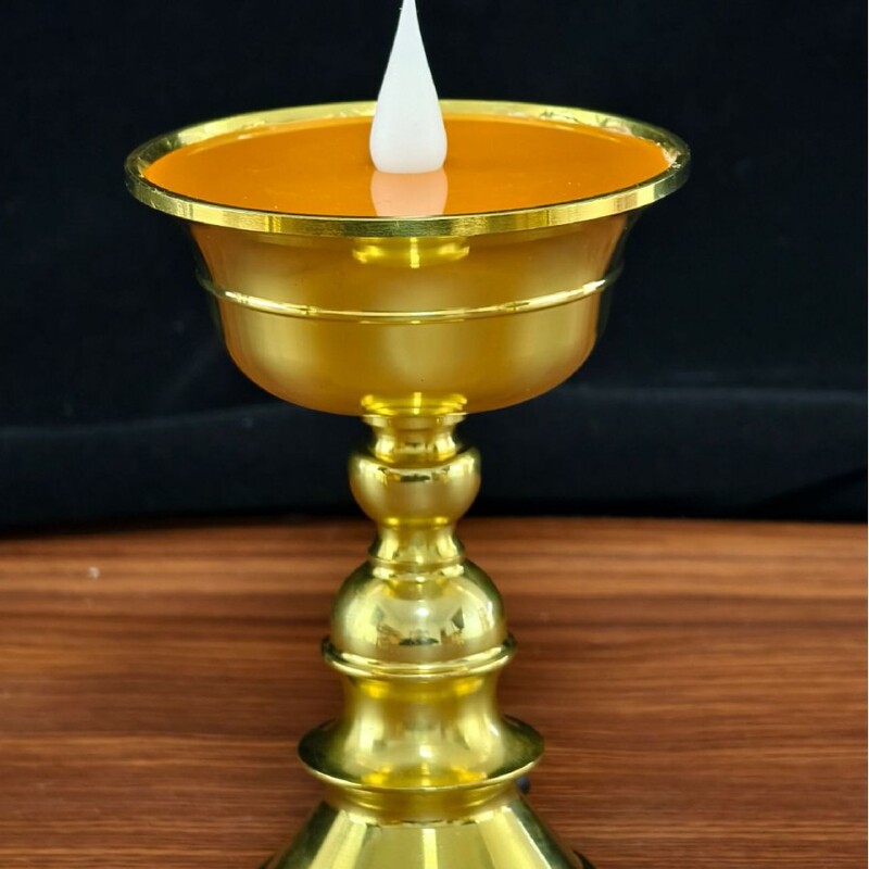 Pure Copper Electronic Butter Lamp Simulation Electric Candle Holder Buddhist Supplies Copper Lamp Everlasting Lamp Household Brass Pure Copper Electronic Butter Lamp Simulation Electric Candle Holder Buddhist Supplies Copper Lamp Everlasting Lamp Household Brass