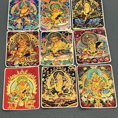 手描金チベット式唐カード画像黄財五路財本命仏半手描き画芯専用キャンバス卸売り
