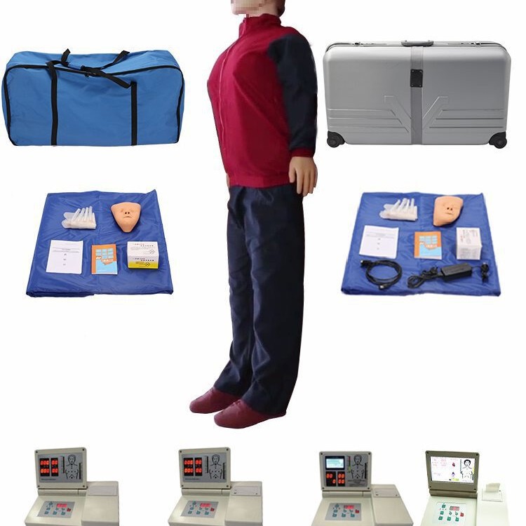 Cardiopulmonary Resuscitation Simulator Full-Body and Half-Body First Aid Compression Training Mannequin Training Machine