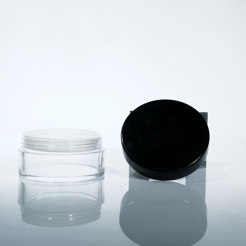 Transparent Plastic Shell Flip Screen Blush Box Empty Box Can Be Customized Z Screw Cap Portable Loose Powder Box Can Hold Powder Puff