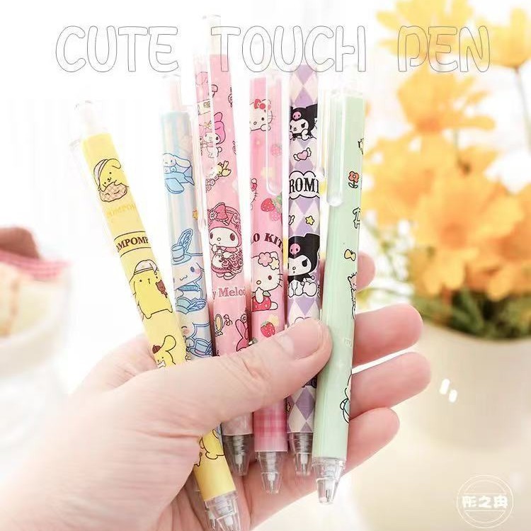 创意卡通三丽鸥按动笔可爱高颜值按压中性笔少女心学生文具批发|undefined
