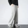 Trousers 8266 light gray straight