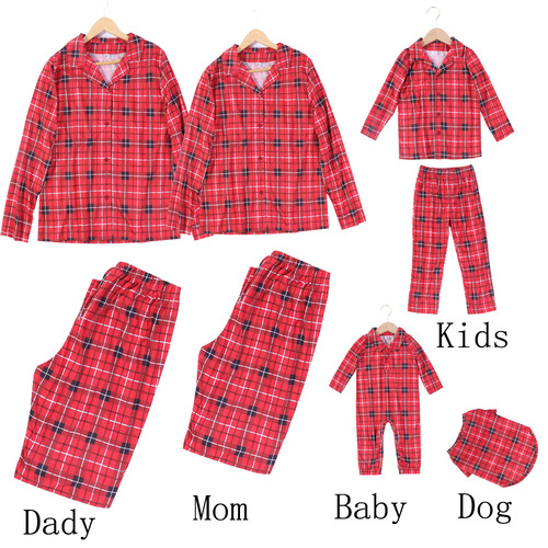 New Christmas family outfit cross-border printed set for babies and boys, family European and American style Christmas parent-child pajamas