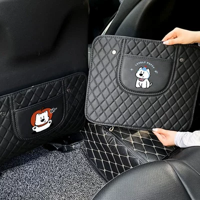Back Anti-Kick Pad Leather Car-Mounted: Chair back anti-kick pad