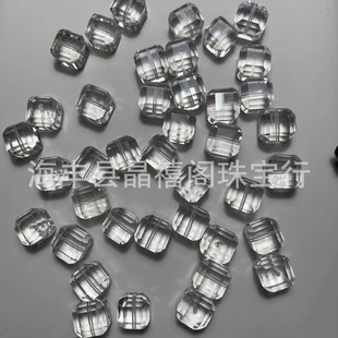 Natural white crystal cube sugar accessories DIY accessories bracelet necklace with beads jewelry White Crystal square wholesale