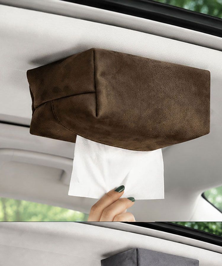 Magnetic car-mounted tissue box, roof-mounted tissue dispenser, sunroof in-car automotive accessory, strong magnetic storage for the front row