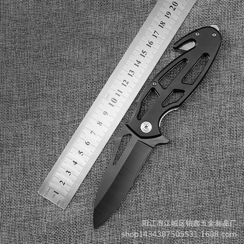 厂家生产不锈钢水果刀野营开刃短刀锋利户外折叠刀随身折刀