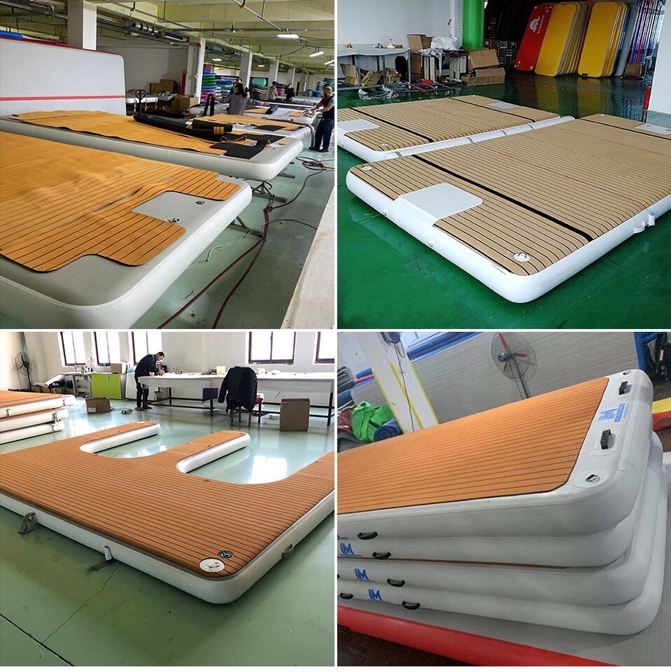 Mesa de pesca inflable sobre el agua Float