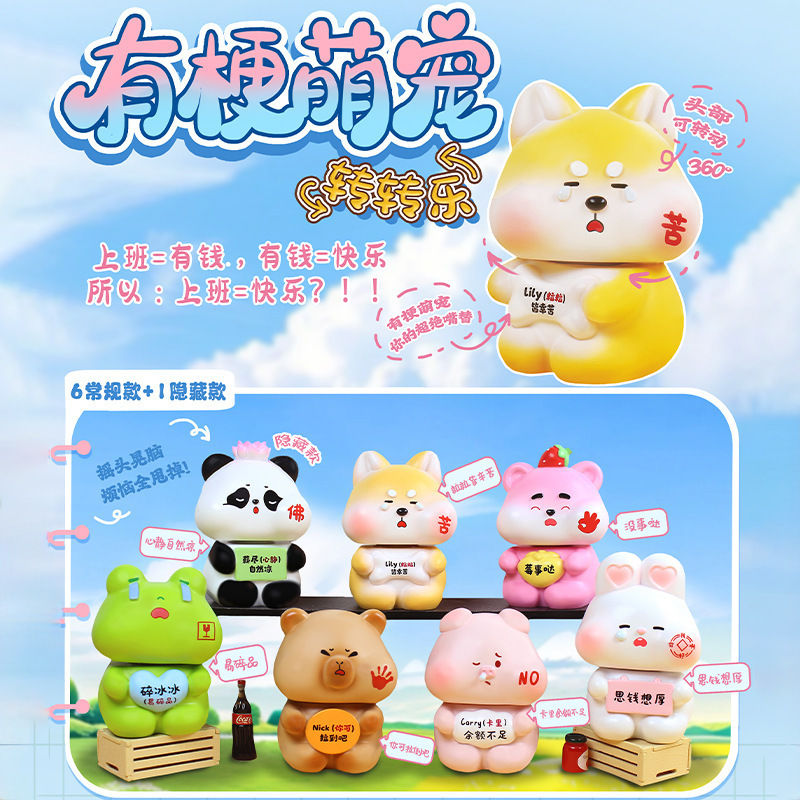 小红书同款手办可爱小怂包马来貘植绒盲盒创意丑萌办公桌面摆件款|undefined