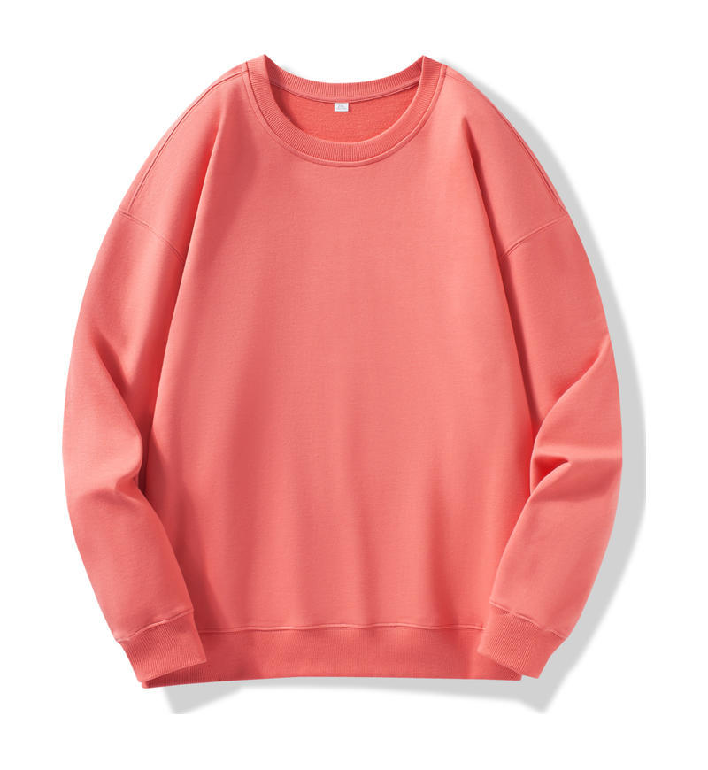 Camiseta de cuello redondo de algodón personalizada impresión LOGO manga larga pesada oversize suelta impresión de camisa cultural de tendencia nacional