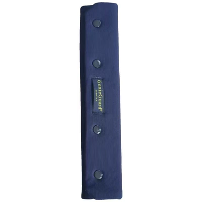 Seat belt shoulder pad, belt adjustment retainer protective disc - navy-blue-shoulder-pads